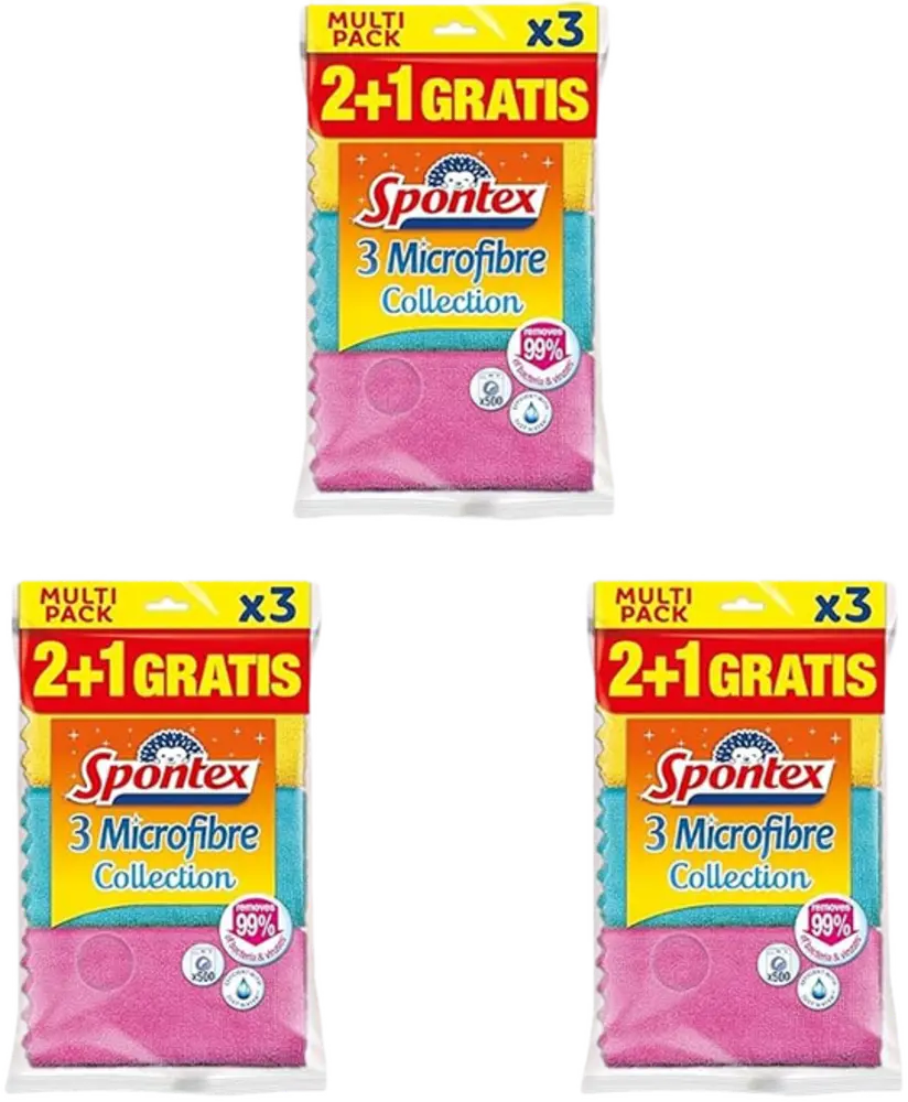 Spontex Bayetas Microfibras 3UD