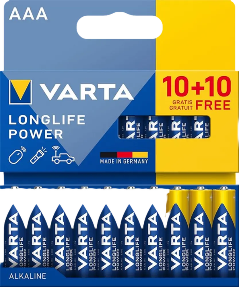 Varta Longlife Power Aaa 20 Uds