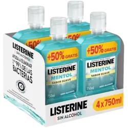 Listerine Mentol Suave 4X750ML
