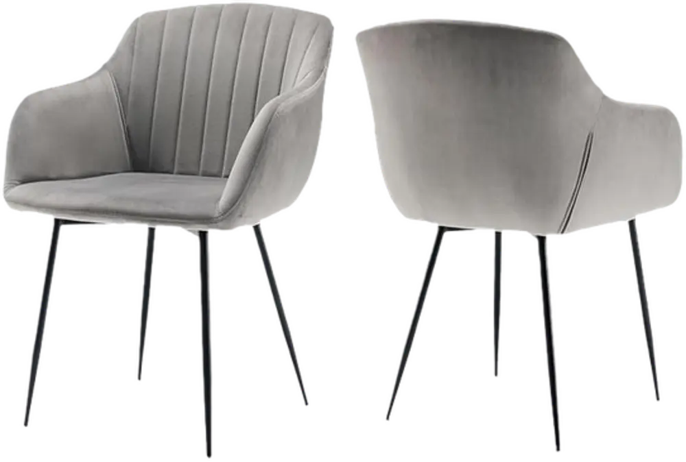 Sillas Goeurvant Terciopelo Gris