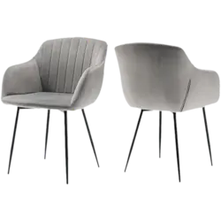Sillas Goeurvant Terciopelo Gris