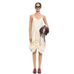 Vestido Parfois Volantes Crudo