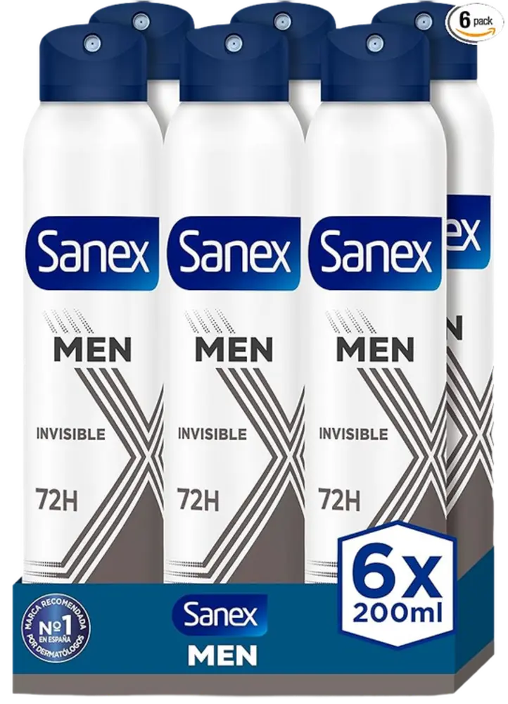 Sanex Men Invisible Pack 6X200ML