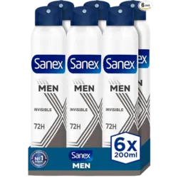 Sanex Men Invisible Pack 6X200ML