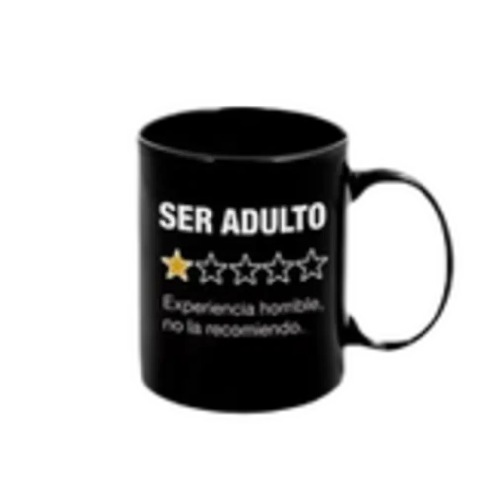 Taza "Ser adulto" y otras