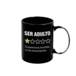 Taza "Ser adulto" y otras