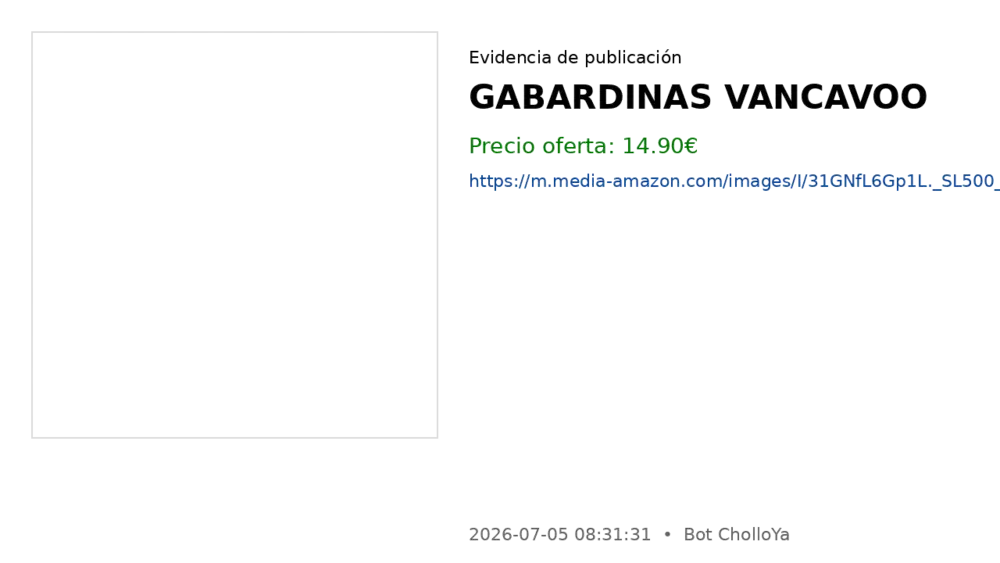 GABARDINAS VANCAVOO