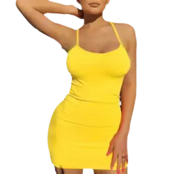 Vestido sexy sin mangas