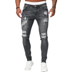 Jeans rasgados ajustados
