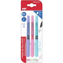 MP - Bolígrafos Punta Fina de Aguja Premium, Tinta Líquida, Perfectos para Trabajos que Requieran Precisión, Firmar, Esc
