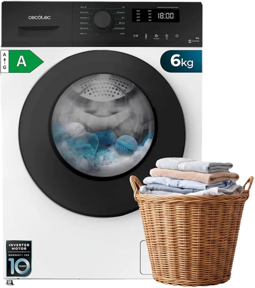 Cecotec Lavadora 6 Kg Carga