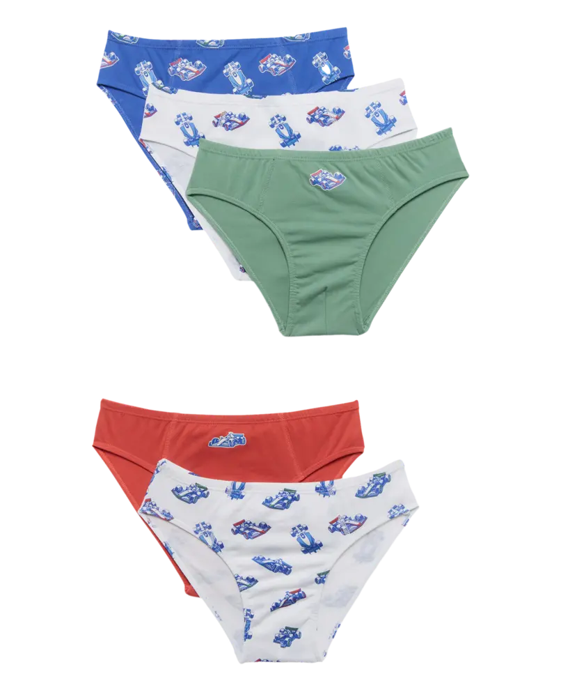 Pack de 5 slip coches