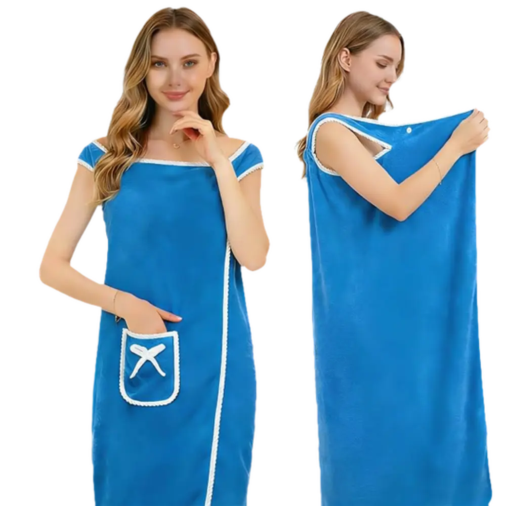 Toalla de baño con bolsillo