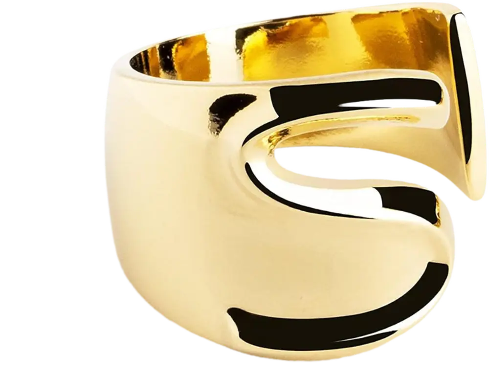 Anillo Letter Signet Ajustable