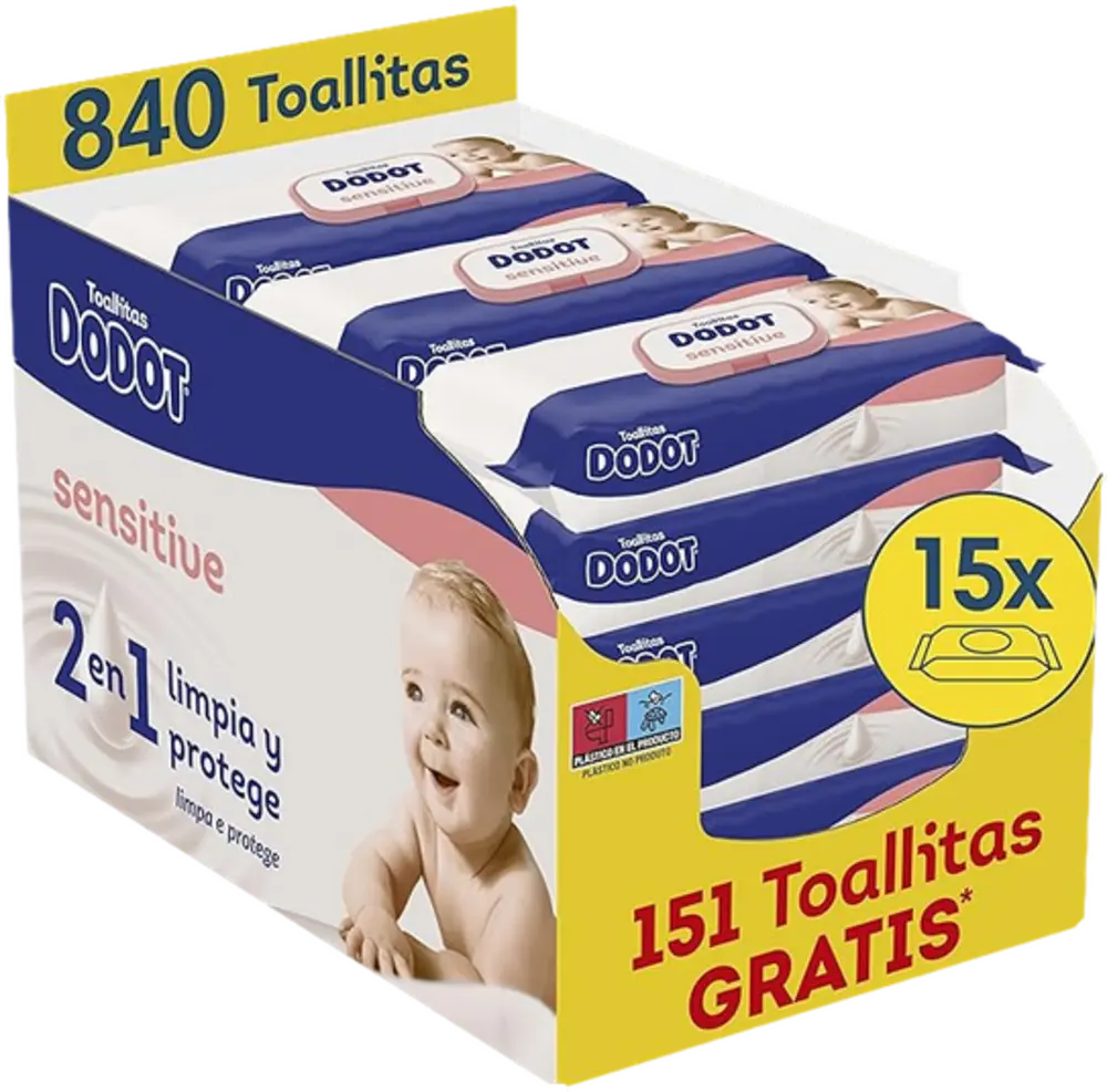 Toallitas Dodot Sensitive 840 uds