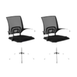 Pack 2 Sillas Ergonómicas Negras