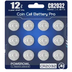Pilas CR2032 POWEROWL 12 unidades
