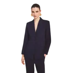 Blazer liso de poliéster mujer