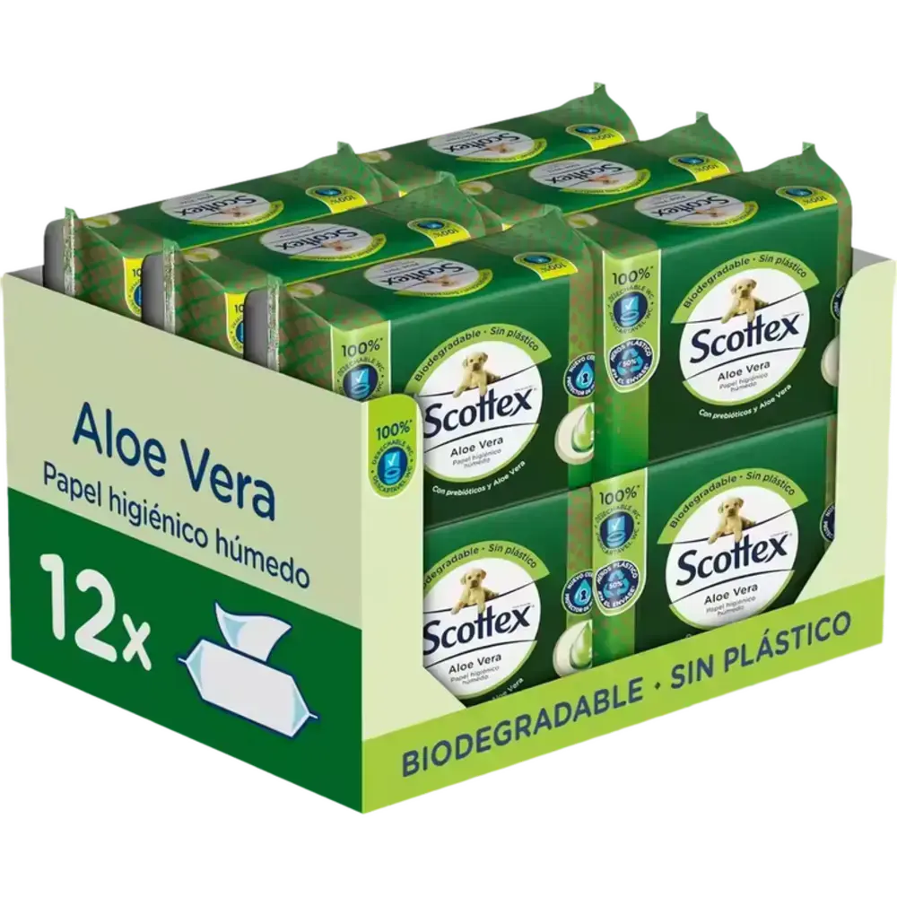 Papel Higiénico Húmedo Scottex Aloe