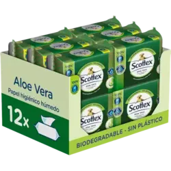 Papel Higiénico Húmedo Scottex Aloe