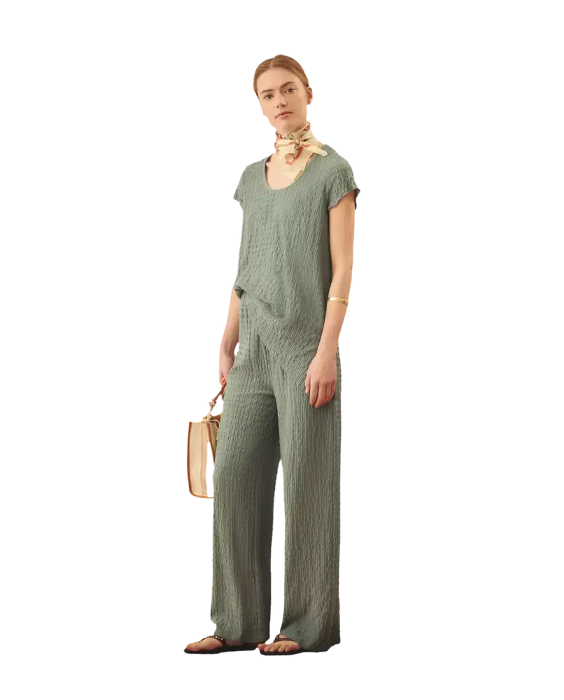 Pantalón de mujer punto gofrado
