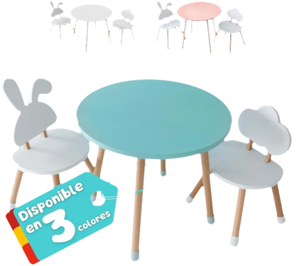 Mesa y Sillas Infantiles KYWAI