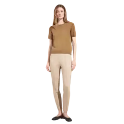Pantalón liso de viscosa mujer