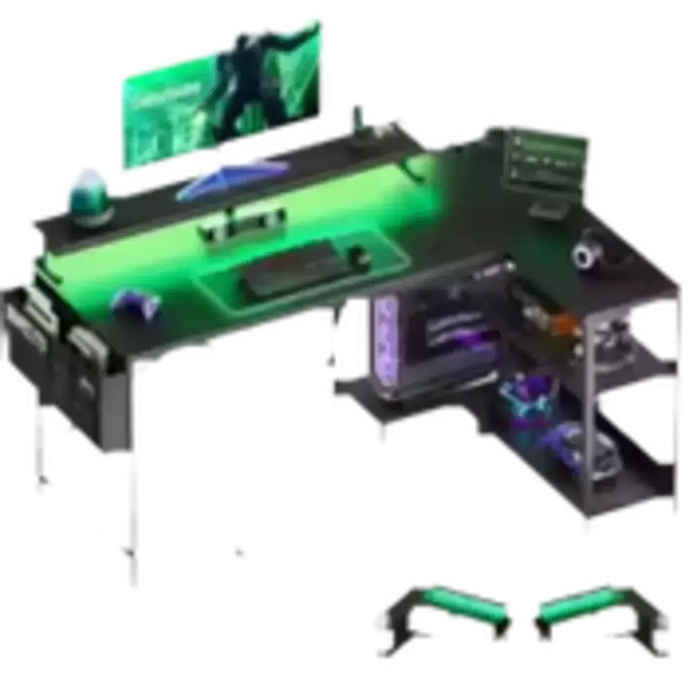 Escritorio gaming en L con LED