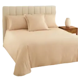 Funda nórdica algodón percal beige