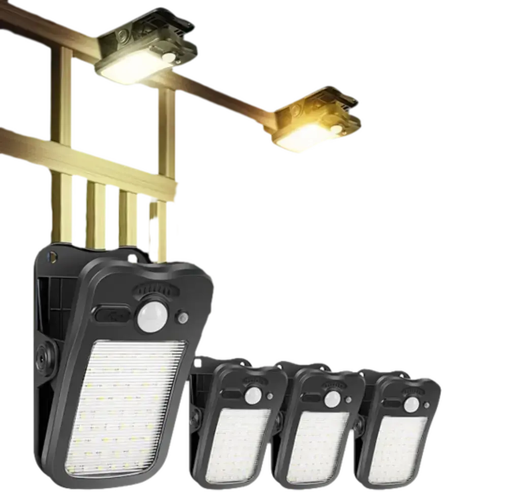 Luz Solar Exterior con Pinza BlueYu