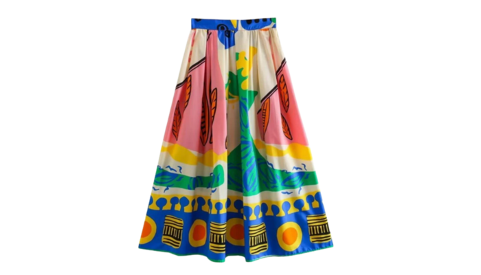 Falda de cintura alta