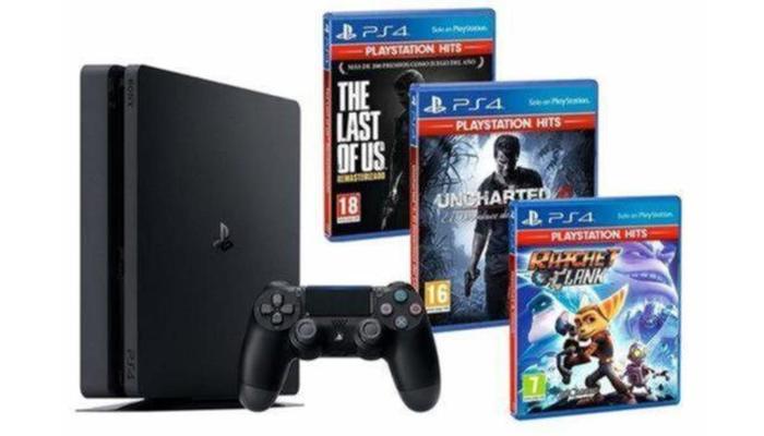 PS4 SLIM 500GB con 3 juegos