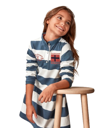 Vestido polo de rayas