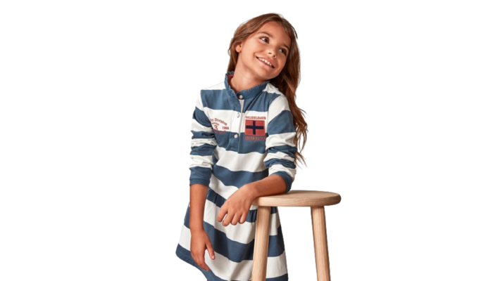 Vestido polo de rayas