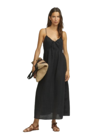 Vestido de lino midi Tintoretto