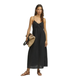 Vestido de lino midi Tintoretto