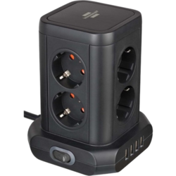 Regleta de enchufes y USB