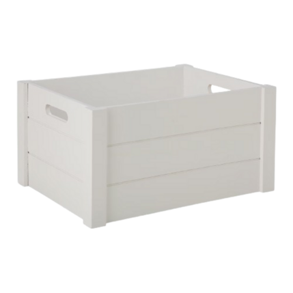 Caja de madera blanca