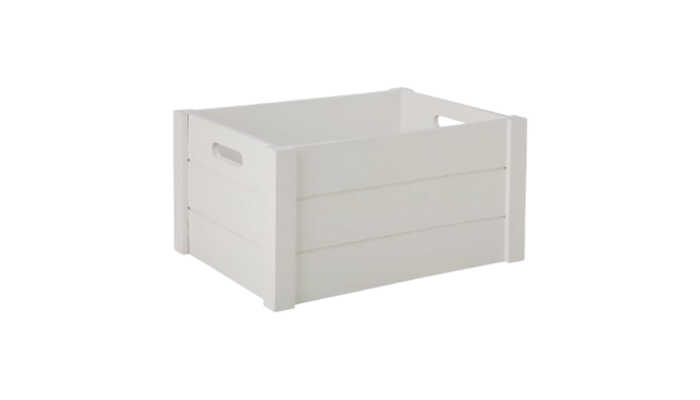 Caja de madera blanca