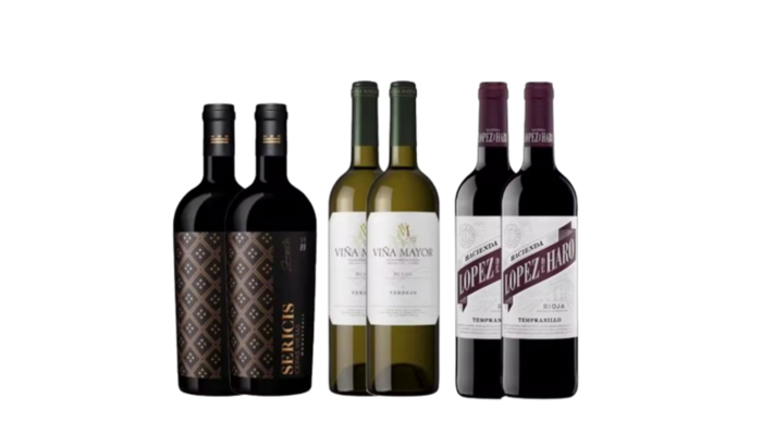 Pack de botellas de vino